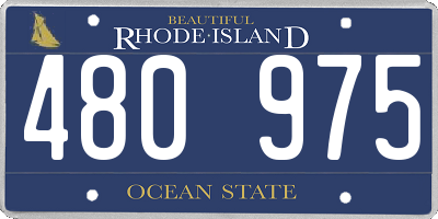 RI license plate 480975