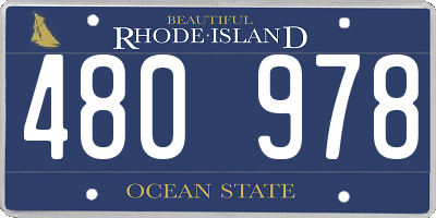 RI license plate 480978