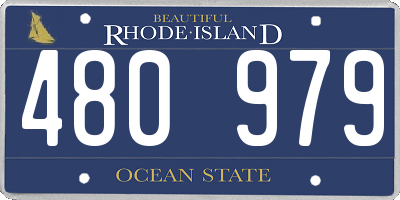 RI license plate 480979