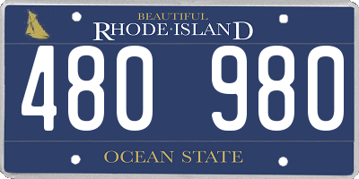 RI license plate 480980