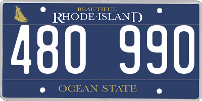 RI license plate 480990