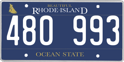 RI license plate 480993
