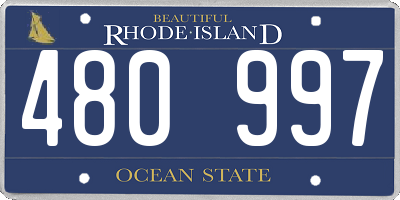 RI license plate 480997