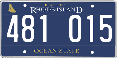 RI license plate 481015