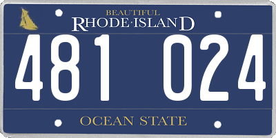 RI license plate 481024