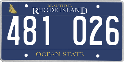RI license plate 481026
