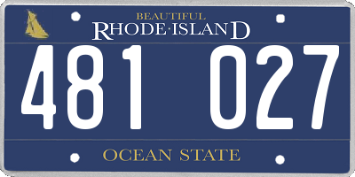 RI license plate 481027