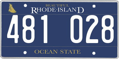 RI license plate 481028