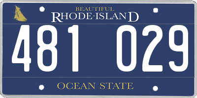 RI license plate 481029