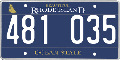 RI license plate 481035