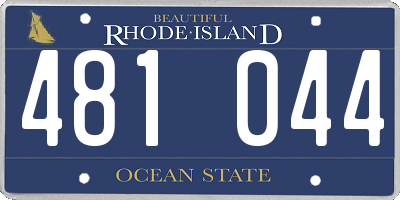 RI license plate 481044