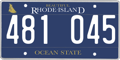 RI license plate 481045
