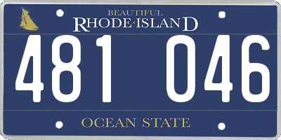 RI license plate 481046