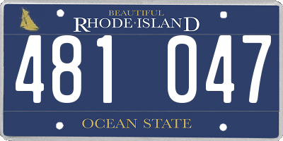 RI license plate 481047