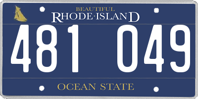 RI license plate 481049