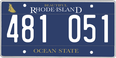 RI license plate 481051