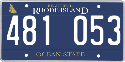 RI license plate 481053