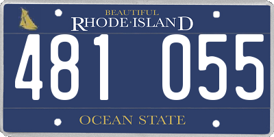 RI license plate 481055