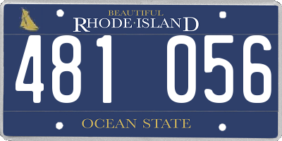 RI license plate 481056