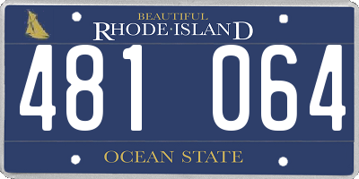 RI license plate 481064