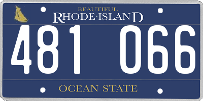 RI license plate 481066