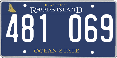 RI license plate 481069