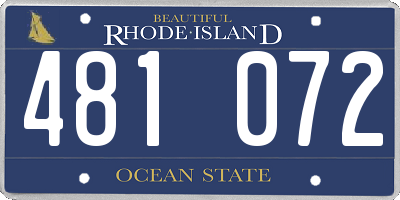 RI license plate 481072