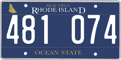 RI license plate 481074