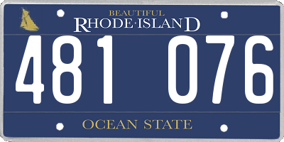 RI license plate 481076
