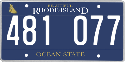 RI license plate 481077