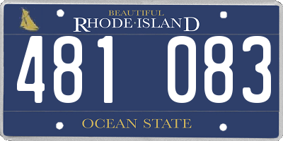 RI license plate 481083