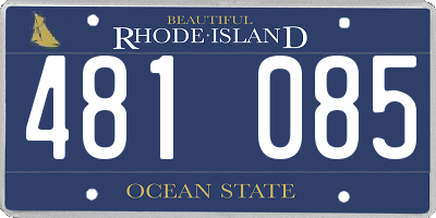 RI license plate 481085
