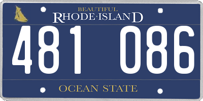 RI license plate 481086
