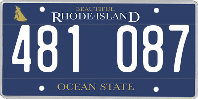 RI license plate 481087