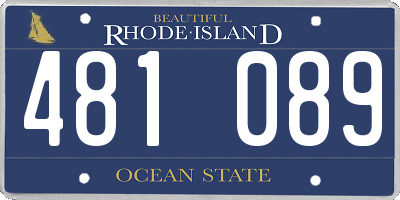 RI license plate 481089