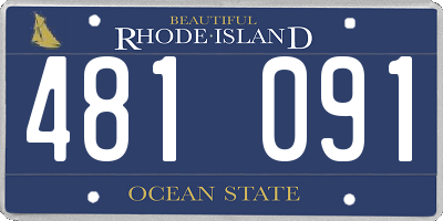 RI license plate 481091