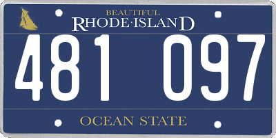 RI license plate 481097