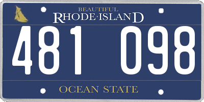 RI license plate 481098
