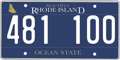 RI license plate 481100