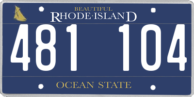 RI license plate 481104