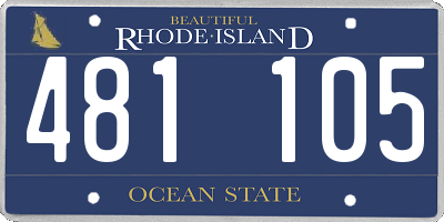 RI license plate 481105
