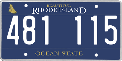 RI license plate 481115
