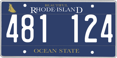 RI license plate 481124