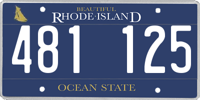 RI license plate 481125
