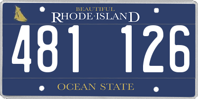 RI license plate 481126