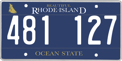 RI license plate 481127