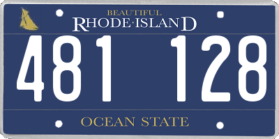 RI license plate 481128