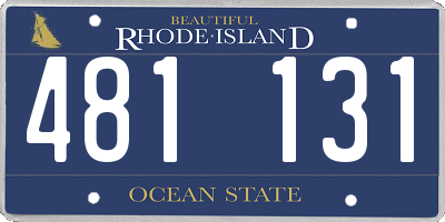 RI license plate 481131