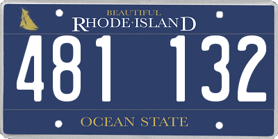RI license plate 481132