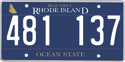 RI license plate 481137